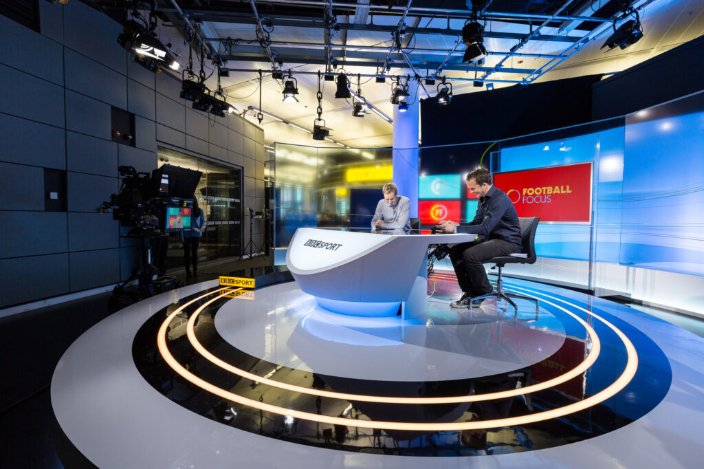 BTS photography on location in MediaCityUK at BBC Sport
